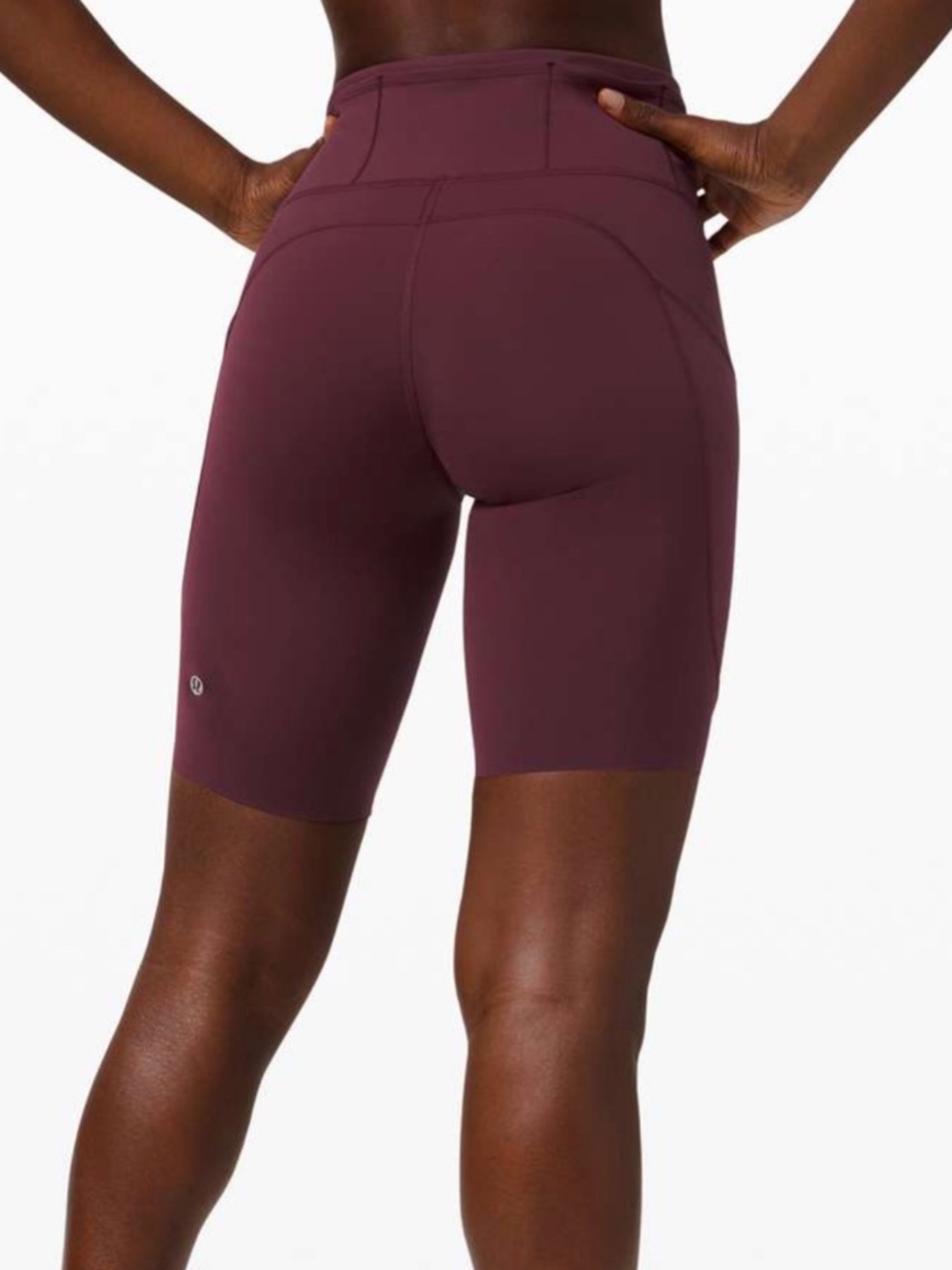 Lululemon Fast and Free High-Rise Short 10" Maroon Burgundy Nulux size 8